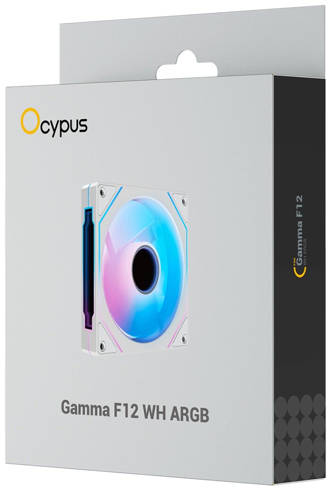 Кулер для корпуса Ocypus Gamma-F12-WH1AM00X-GL белый купить,NaN