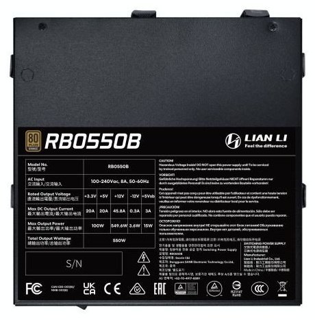 Блок питания LIAN LI G9P.RB0550B.B000.EU 550 Вт купить,29360