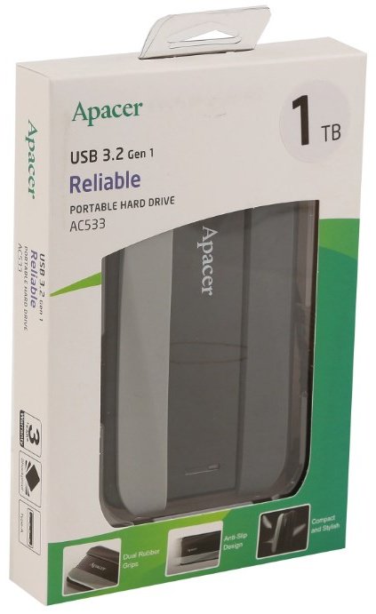 Внешний накопитель Apacer AC533/AP1TBAC533B-1 1000 Гб купить,NaN