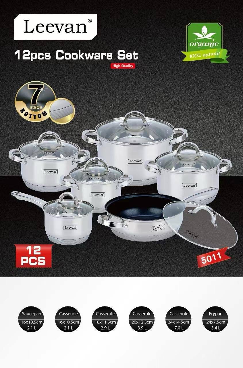 Набор кастрюль Leevan Ceramic 6 в 1