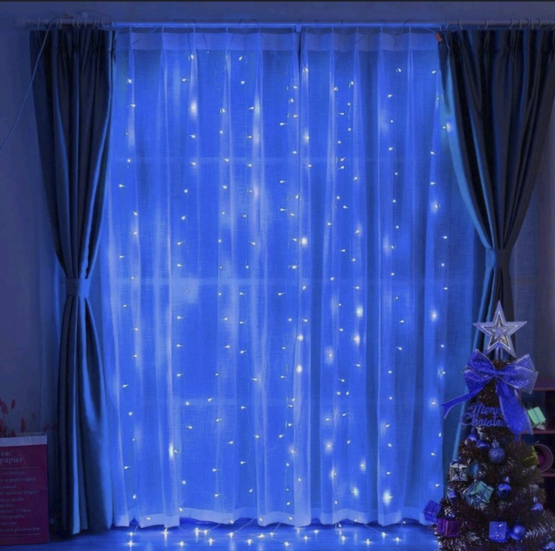 Электрогирлянда Штора Led Light цвет свечения синий 3 м