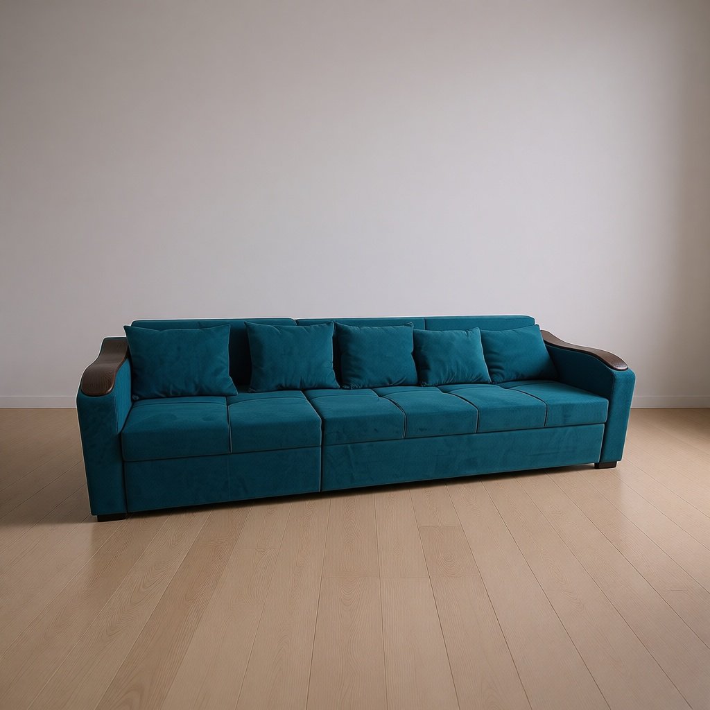 Диван Mebel02 Kz 874462, 300х86 см, обивка велюр, бирюзовый купить,160000