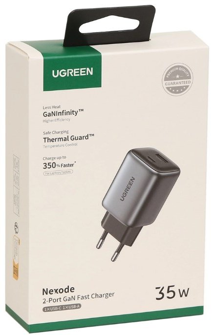 Зарядное устройство Ugreen CD350 Nexode (15539) USB Type-C, USB серый купить,NaN