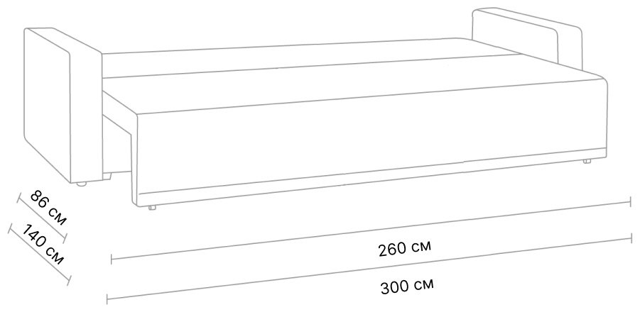 Диван Mebel02 Kz 874462, 300х86 см, обивка велюр, бирюзовый купить,160000