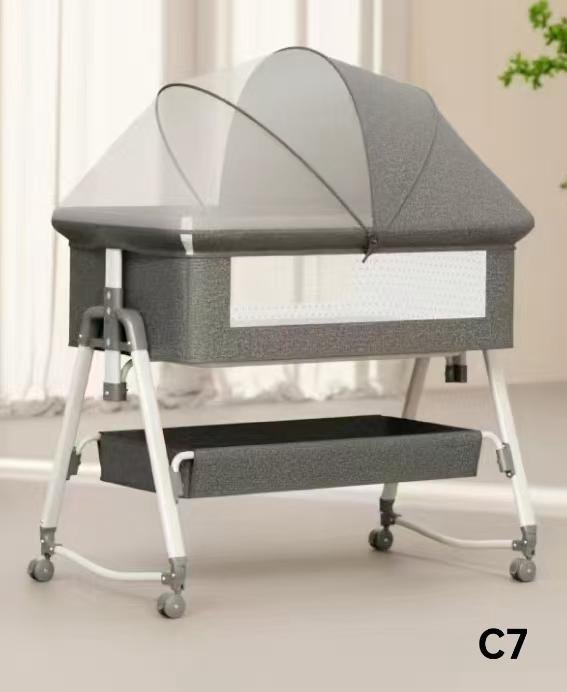 Манеж-кровать Ining baby C7, для детей от 0 до 12 мес. полозья для качания