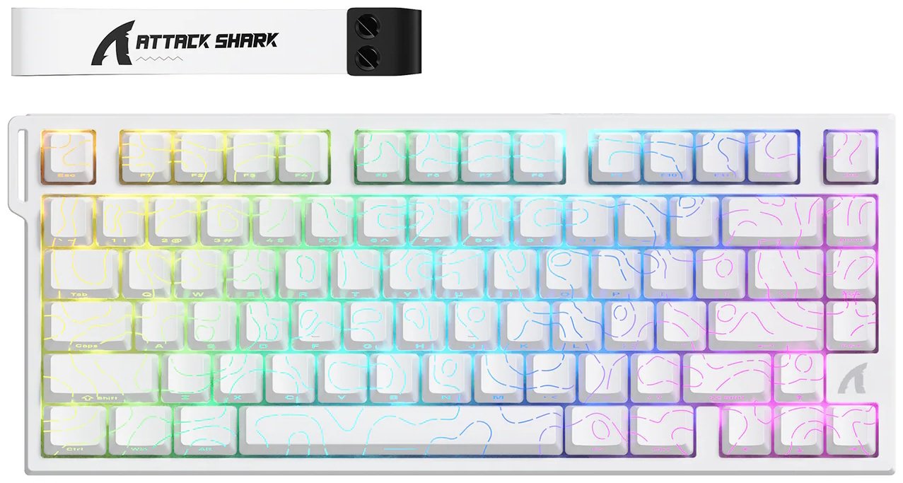 Клавиатура Attack Shark R82 HE Whiter Contour белый купить,NaN