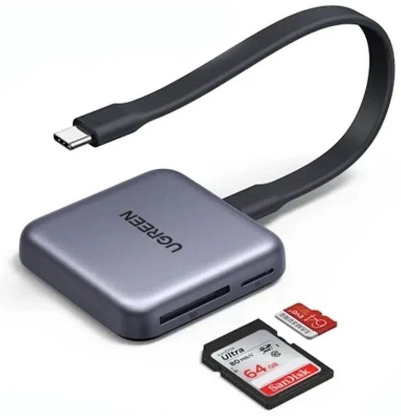 Картридер Ugreen CM898 USB Type-C для SDHC, micro SDXC, micro SDHC, SDXC, microSD, SD купить,NaN