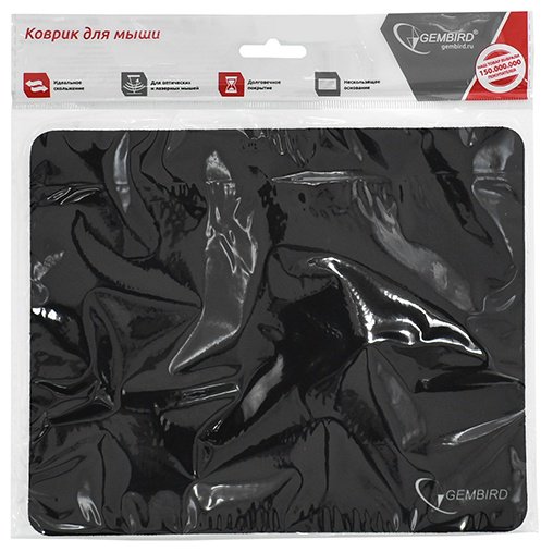 Коврик для мыши Gembird MP-BLACK 220x180x1 мм черный купить,NaN
