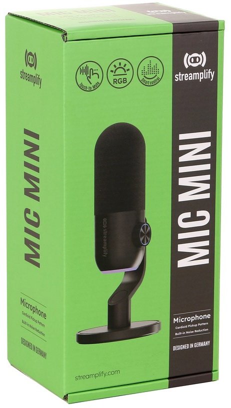 Микрофон Streamplify MIC MINI-48-RGB-ST-BK черный купить,NaN