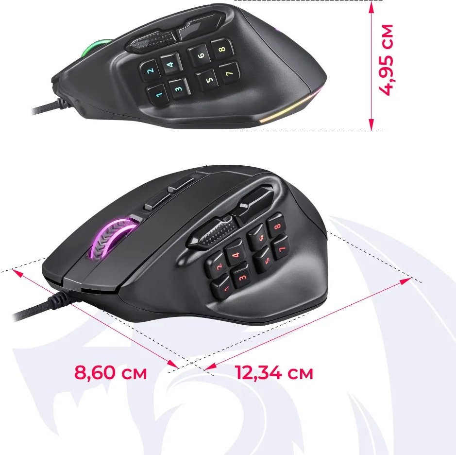 Мышь Redragon Aatrox черный купить,NaN