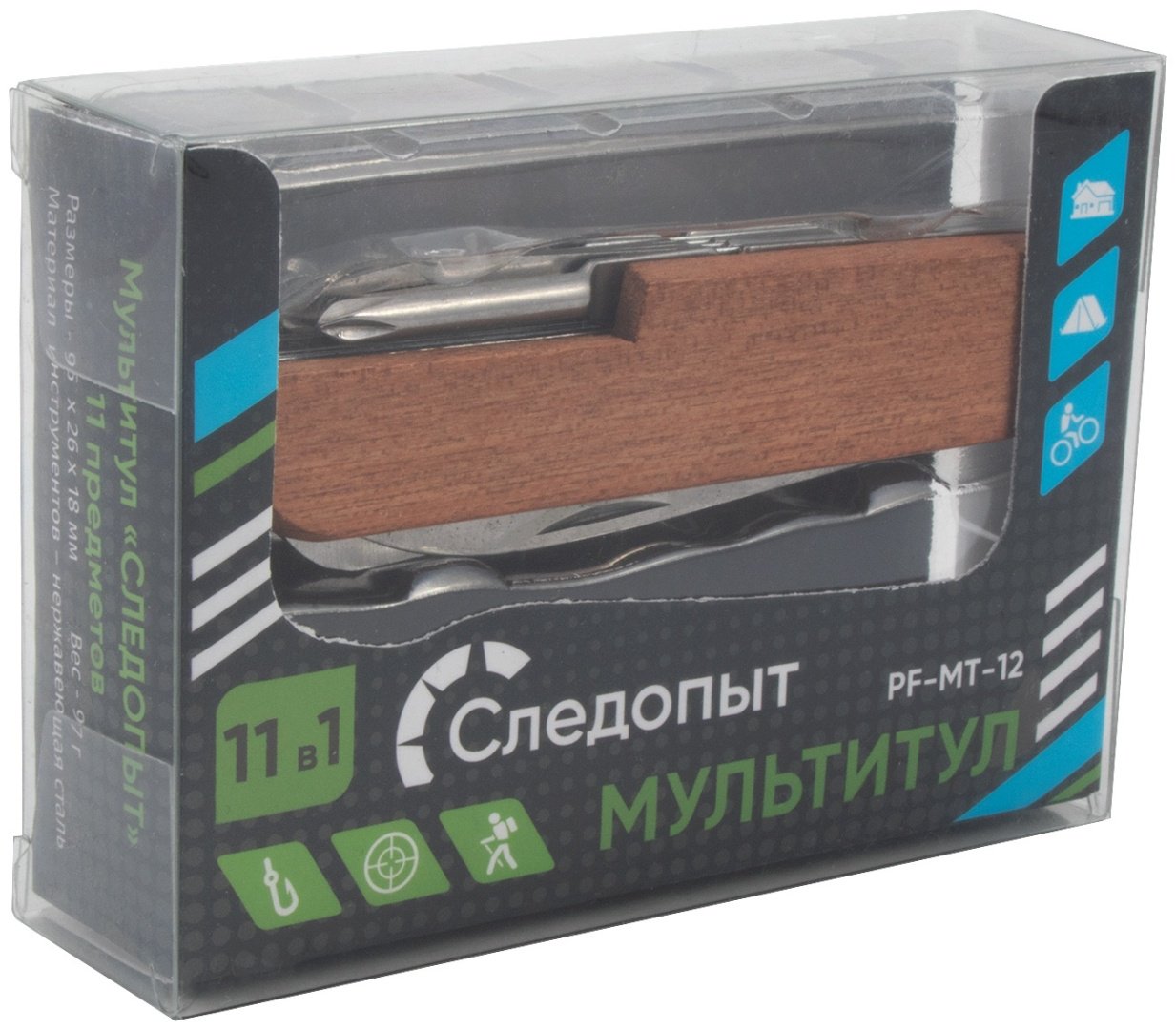 Мультитул Следопыт PF-MT-12 коричневый купить,NaN