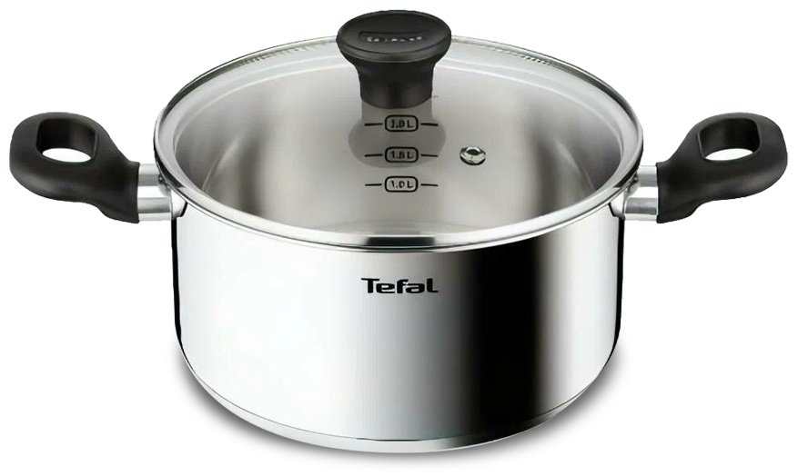 Кастрюля 3.1 л, Tefal Easy Boil нержавеющая сталь купить,NaN