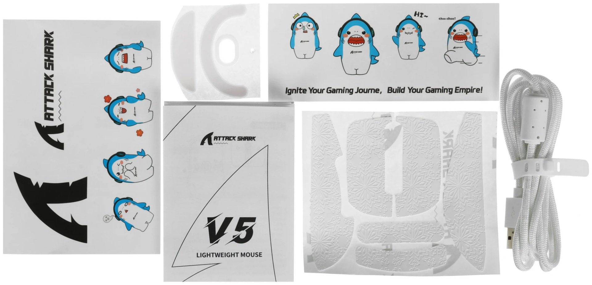 Мышь Attack Shark V5 (V5 White) белый купить,NaN