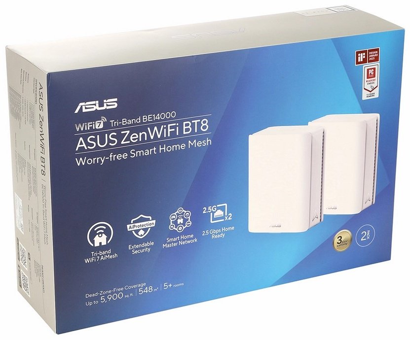 MESH-система ASUS ZenWiFi BT8 (2-pack) 90IG0930-MO3B20 белый купить,NaN