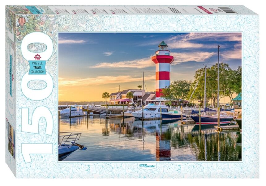 Пазл Step Puzzle Пазлы США. Остров Хилтон-Хед. Маяк Харбор 1500 деталей купить,NaN