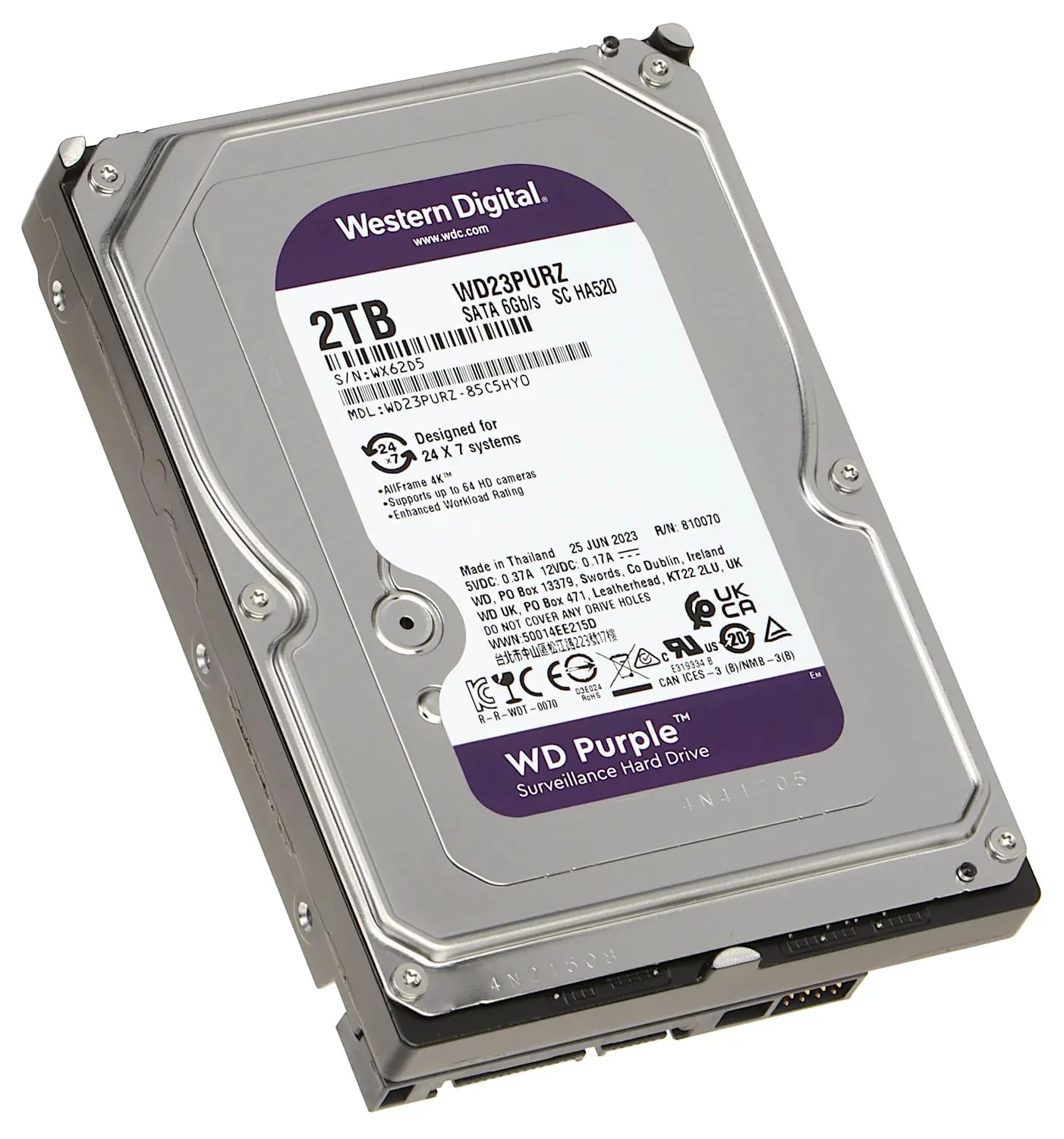 Жесткий диск HDD Western Digital WD23PURZ 2Tb 
