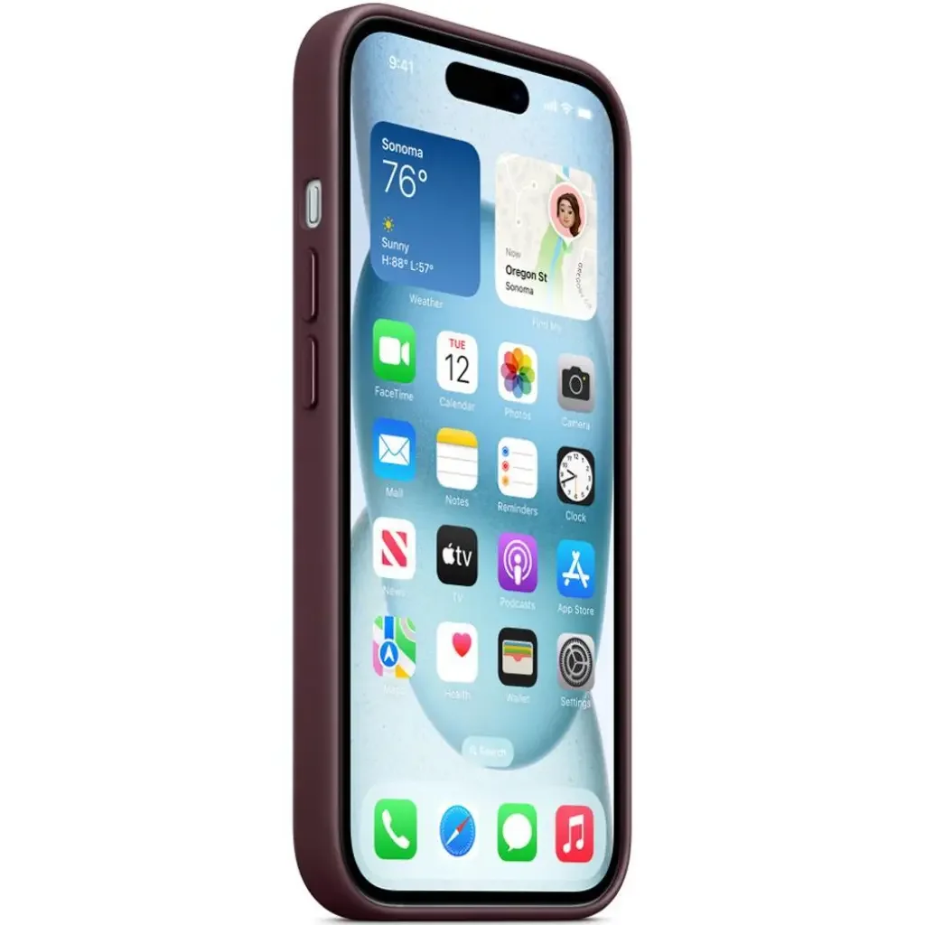 Чехол Apple для iPhone 15 FineWoven Case with MagSafe A3132 MT3E3ZM/A Mulberry купить,NaN