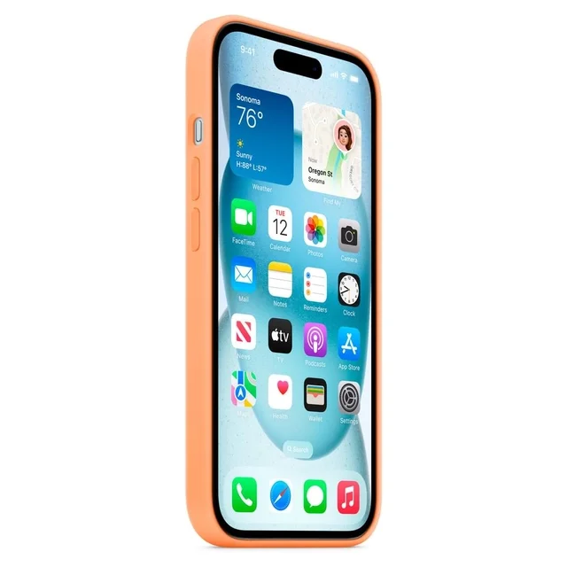 Чехол Apple для iPhone 15 Silicone Case with MagSafe A3123 MT0W3ZM/A Orange Sorbet купить,NaN
