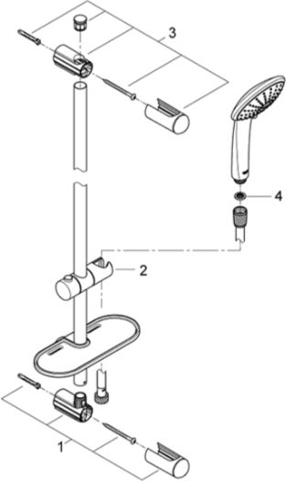 Grohe душевой набор (гарнитур) 27230001 купить,81600
