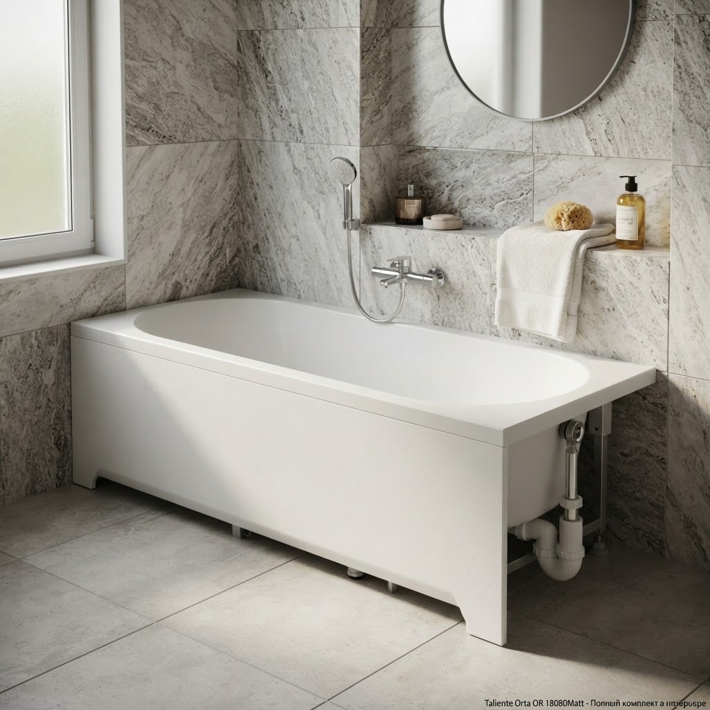 Ванна Taliente Orta OR 18080Matt 180x80 см, искусственный мрамор купить,955000
