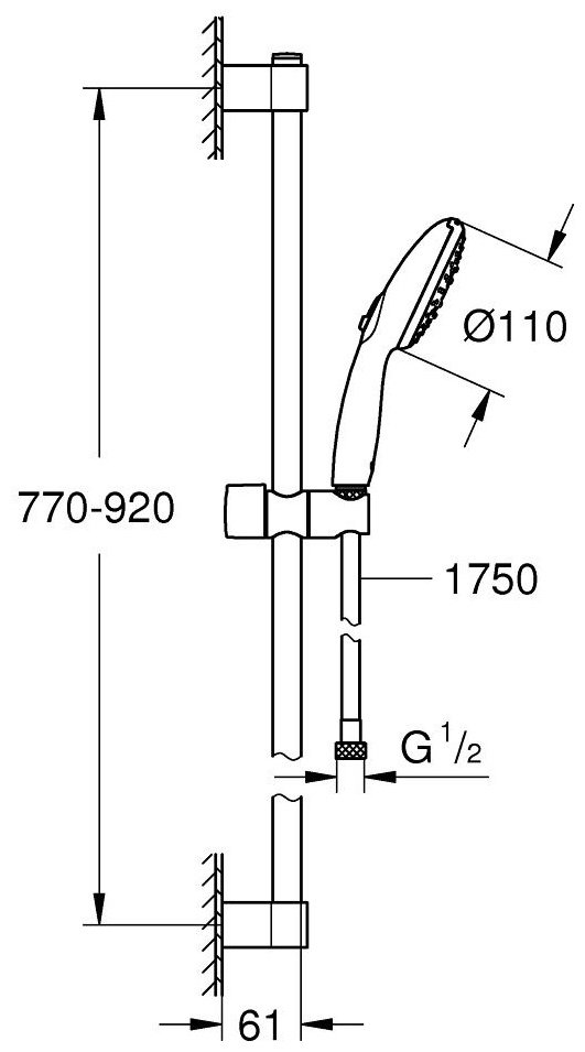 Grohe душевой набор (гарнитур) 26771003 купить,56900