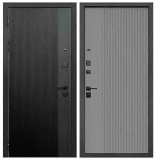 Входная дверь Тайга Дверь металлическая 9см Вертикаль Серая NEW (960R) 2000x960 мм, сталь, правая
