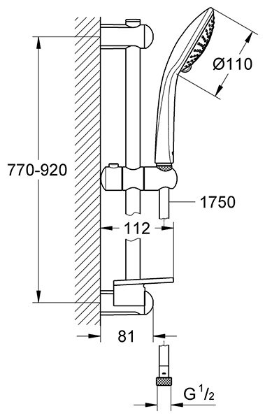 Grohe душевой набор (гарнитур) Champagne 27227001 купить,96000