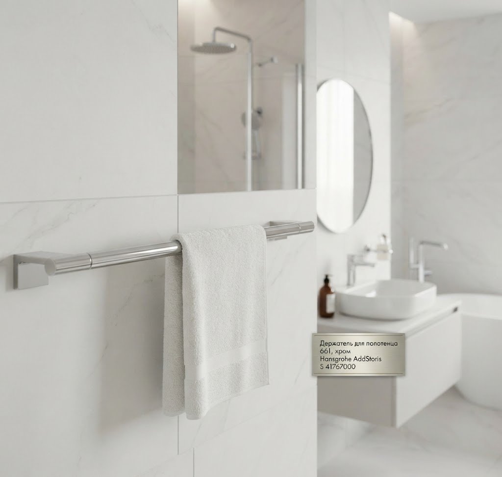 Hansgrohe держатель 41767000 1 шт, металл купить,58500