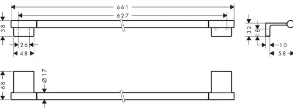 Hansgrohe держатель AddStoris S 41767670 1 шт, металл купить,81900