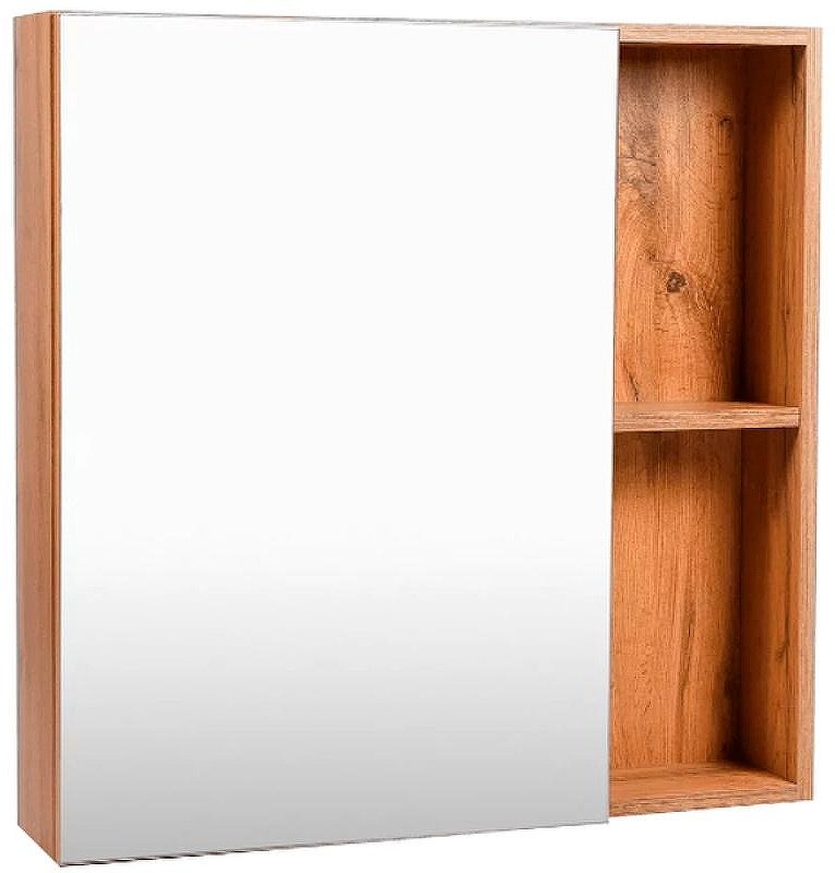 Шкаф зеркальный навесной KABINKA.KZ Бостон 70, 70x16x70 см, коричневый купить,NaN