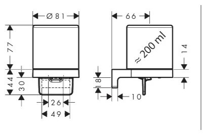 Дозатор для жидкого мыла Hansgrohe AddStoris S 41765140 купить,76900