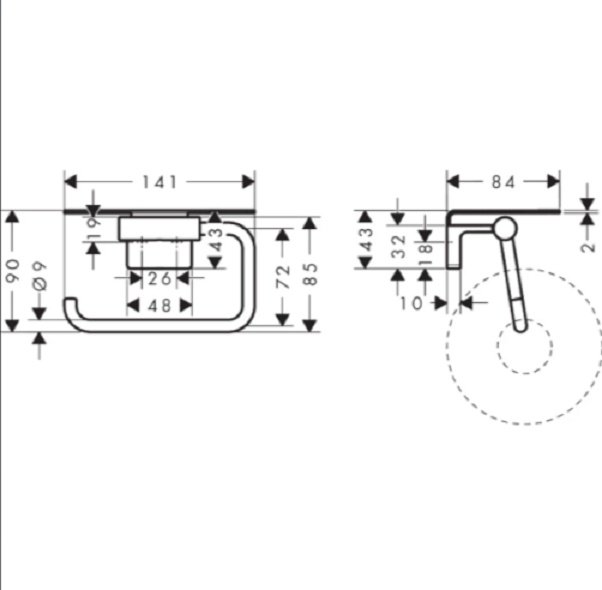 Hansgrohe держатель 41789340 1 шт, латунь купить,73500