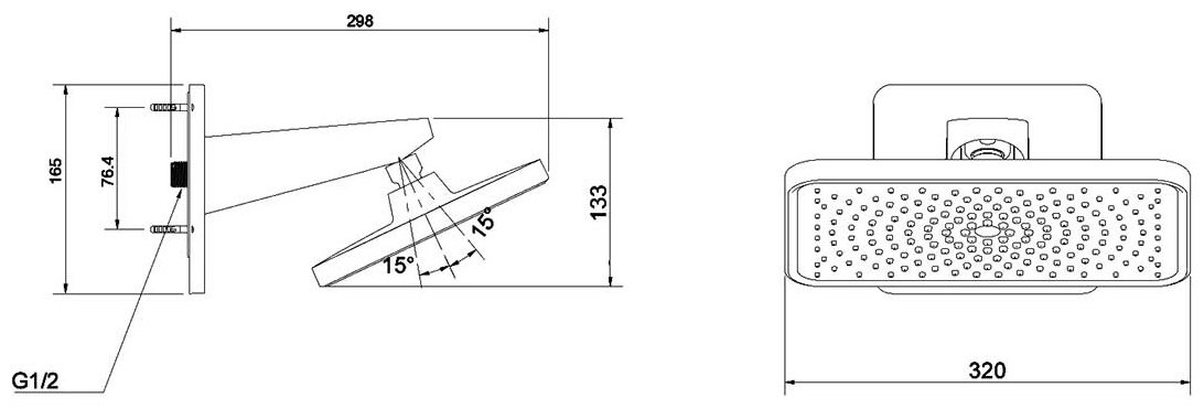 Vincea верхний душ Inspire VSHD-3I4CGM, абс-пластик купить,146100