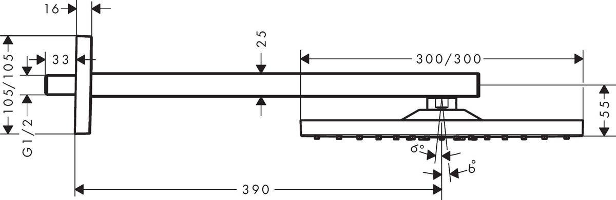 HansGrohe верхний душ 26238000 купить,574400