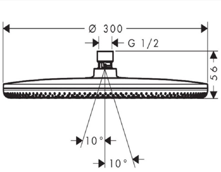 Hansgrohe верхний душ 24523140, пластик купить,547700