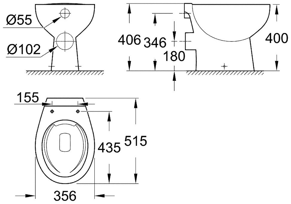 Унитаз Grohe White House Grohe 39430000/A681, санкерамика купить,120200