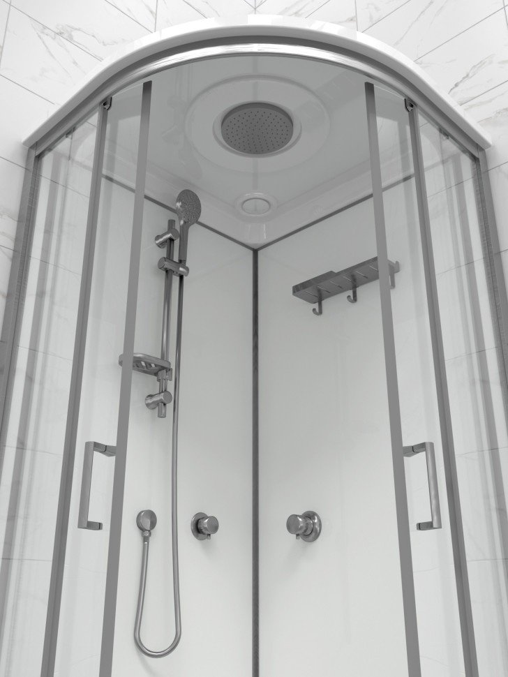Душевая кабина KABINKA.KZ Прайм-Графит, 228х90 см, низкий поддон купить,NaN