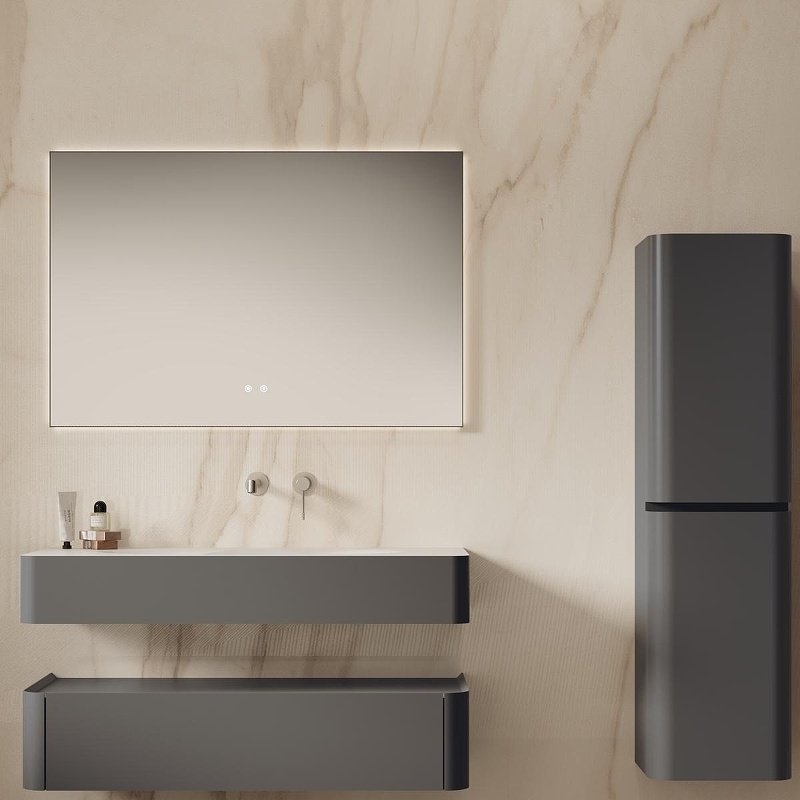 Тумба без раковины KABINKA.KZ Caprise 1200 , 120x26x52 см, серый - ForteMarket Тумба без раковины KABINKA.KZ Caprise 1200 , 120x26x52 см, серый купить,NaN