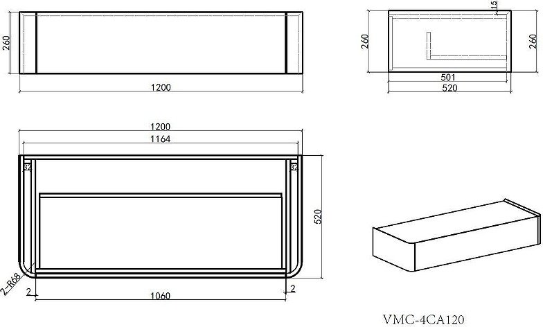 Тумба без раковины KABINKA.KZ Caprise 1200 , 120x26x52 см, серый - ForteMarket Тумба без раковины KABINKA.KZ Caprise 1200 , 120x26x52 см, серый купить,NaN