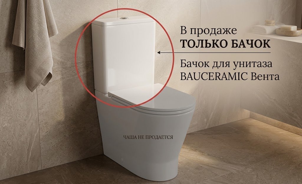Бачок для унитаза BAU санфарфор 9 л, Вента купить,NaN