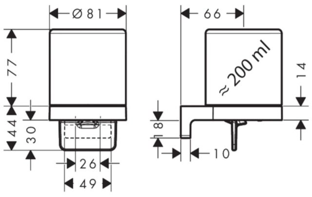 Дозатор для жидкого мыла Hansgrohe 41765000