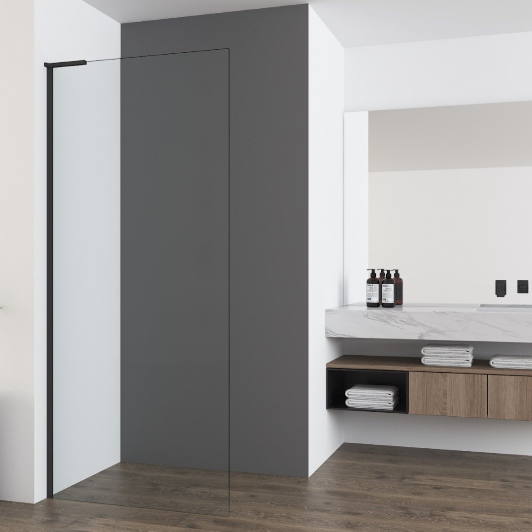 Душевое ограждение Vincea одностенное Walk-In VSW-7HA700CLB, 700х2000 мм купить,NaN