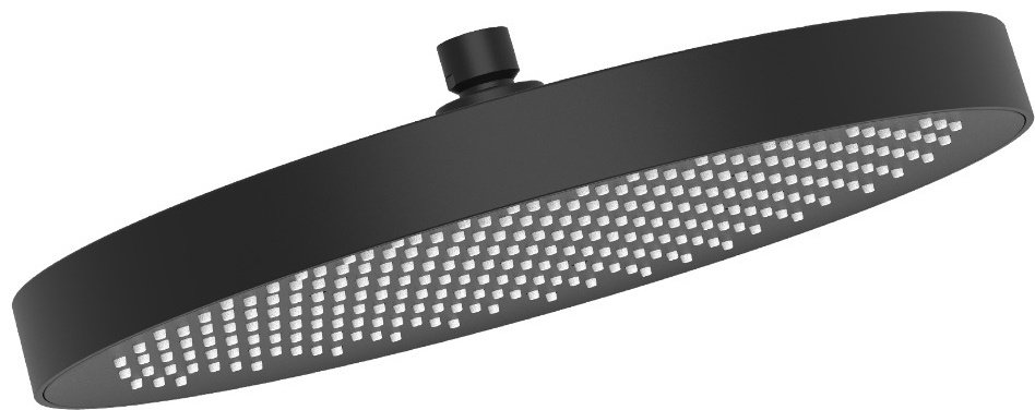 BRAVAT верхний душ Душевая лейка 320*320*74.5mm Bravat, матовый черный (D1252BW-ENG), абс-пластик