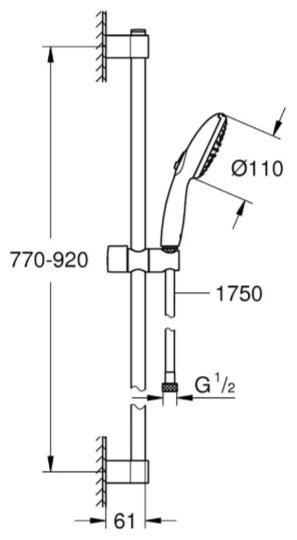 Grohe душевой набор (гарнитур) 26163003 купить,50100