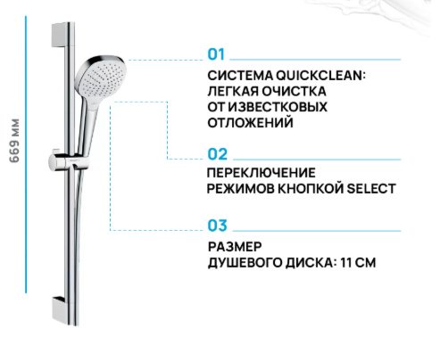 Hansgrohe душевой набор (гарнитур) Croma Select E VaRio 26582400