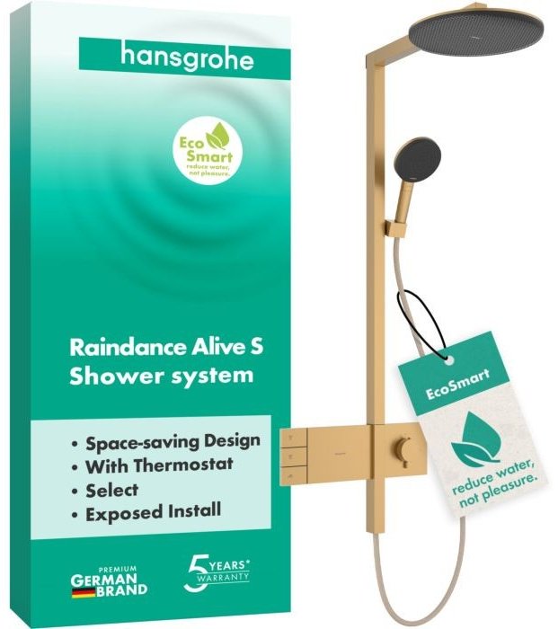 Hansgrohe душевой набор (гарнитур) Raindance Alive S 300 EcoSmart 24596140, абс-пластик купить,NaN