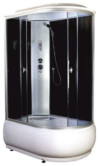 Aquapulse 4006C L grey black (220х80 см), высокий поддон купить,NaN