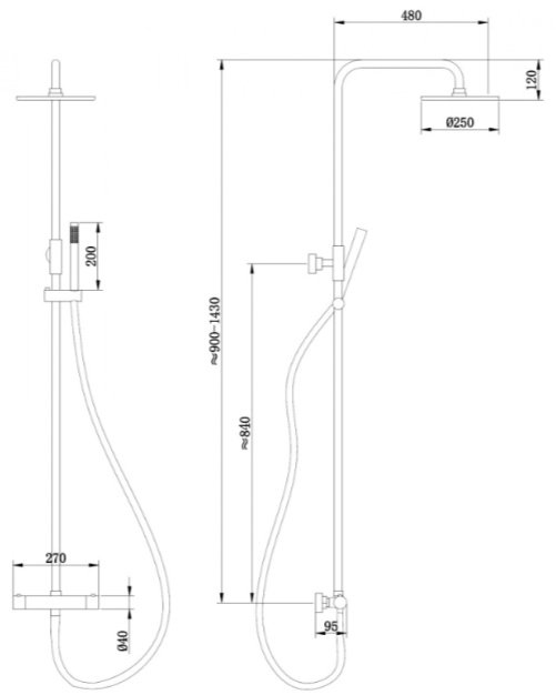 Abber душевой набор (гарнитур) Wasser Kreis AF8160MRGL