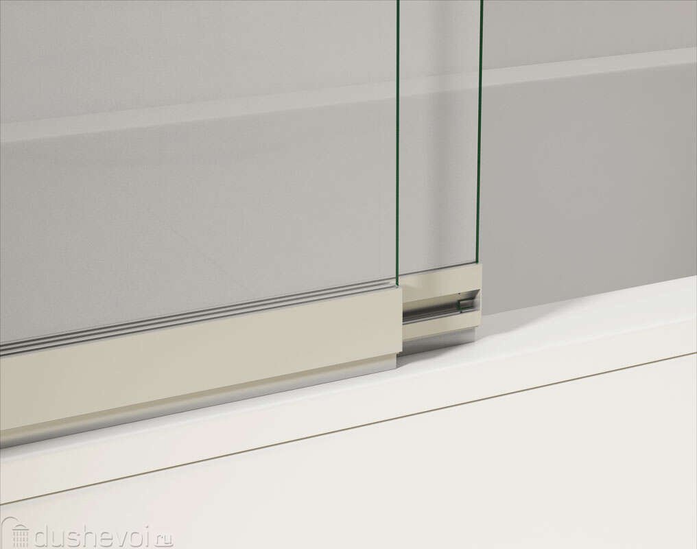 Душевая шторка Vincea VSB-1E100CLBC, 1000*1450, брашированная медь, стекло прозрачное, раздвижная, универсальная