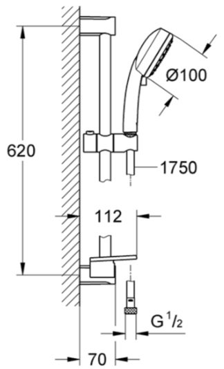 Grohe душевой набор (гарнитур) 27928002 купить,51700